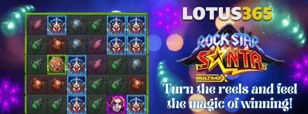 Rock Star Santa MultiMax Slot Review on Lotus365 7 Rock Star Santa MultiMax big win